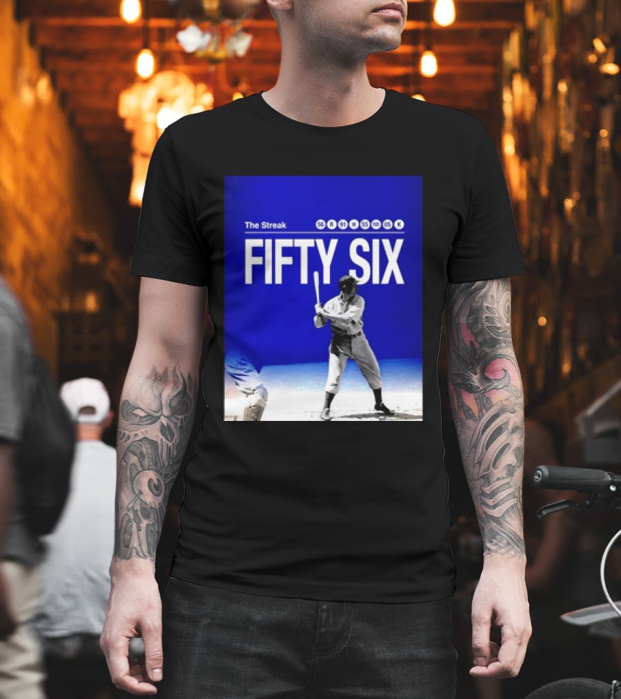 Joe DiMaggio The Streak Fifty Six Baseball Legend Yankees Fifty Six T-Shirt