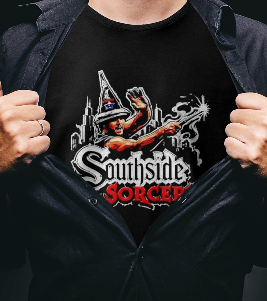 Southside Sorcery Chicago Wizard Magic Skyline Spellbinding T-Shirt