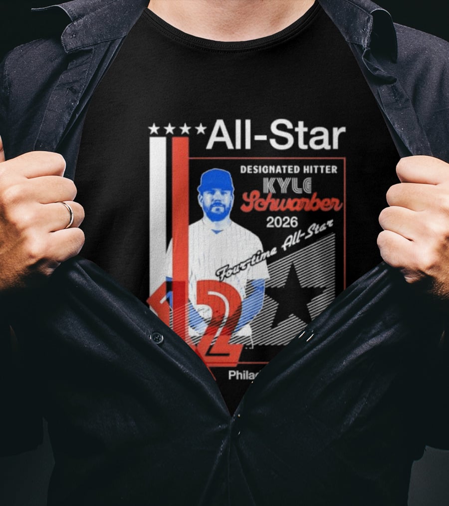 Kyle Schwarber Philadelphia Baseball 2026 All Star Designated Hitter Number 12 T-Shirt