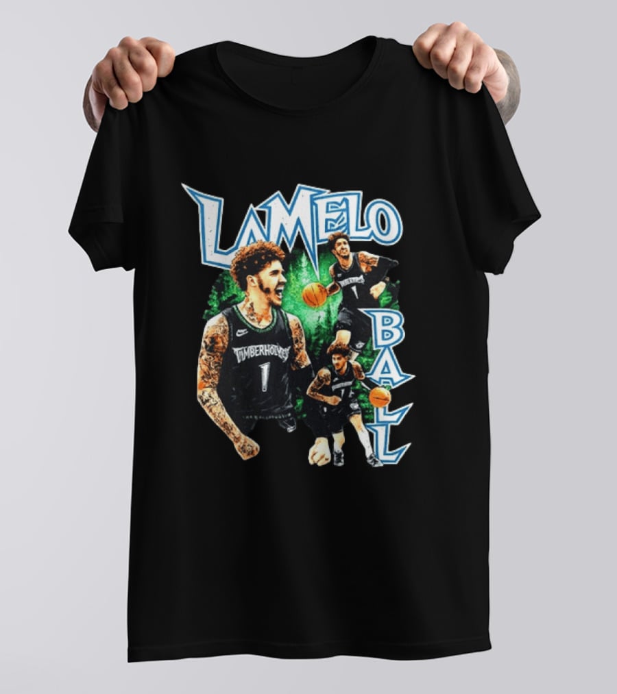 LaMelo Ball Timberwolves NBA Basketball Player Highlights T-Shirt