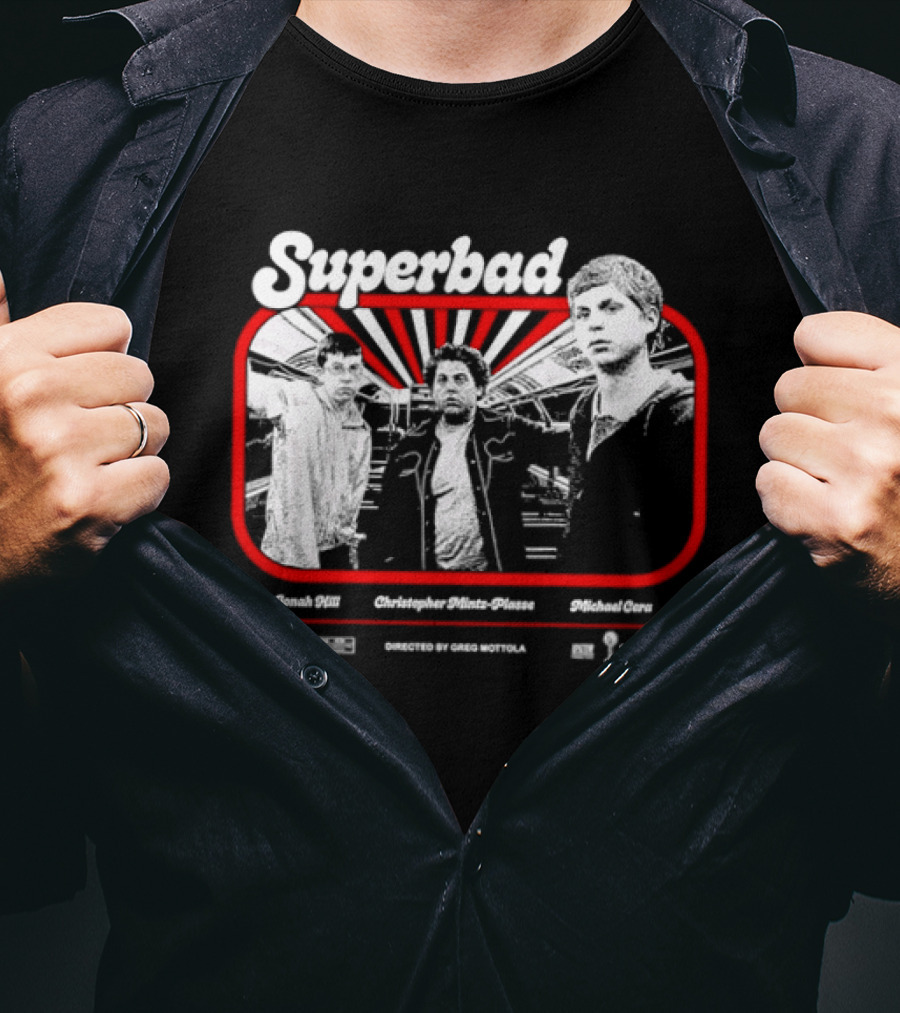 Superbad Movie Jonah Hill Christopher Mintz Plasse Michael Cera T-Shirt