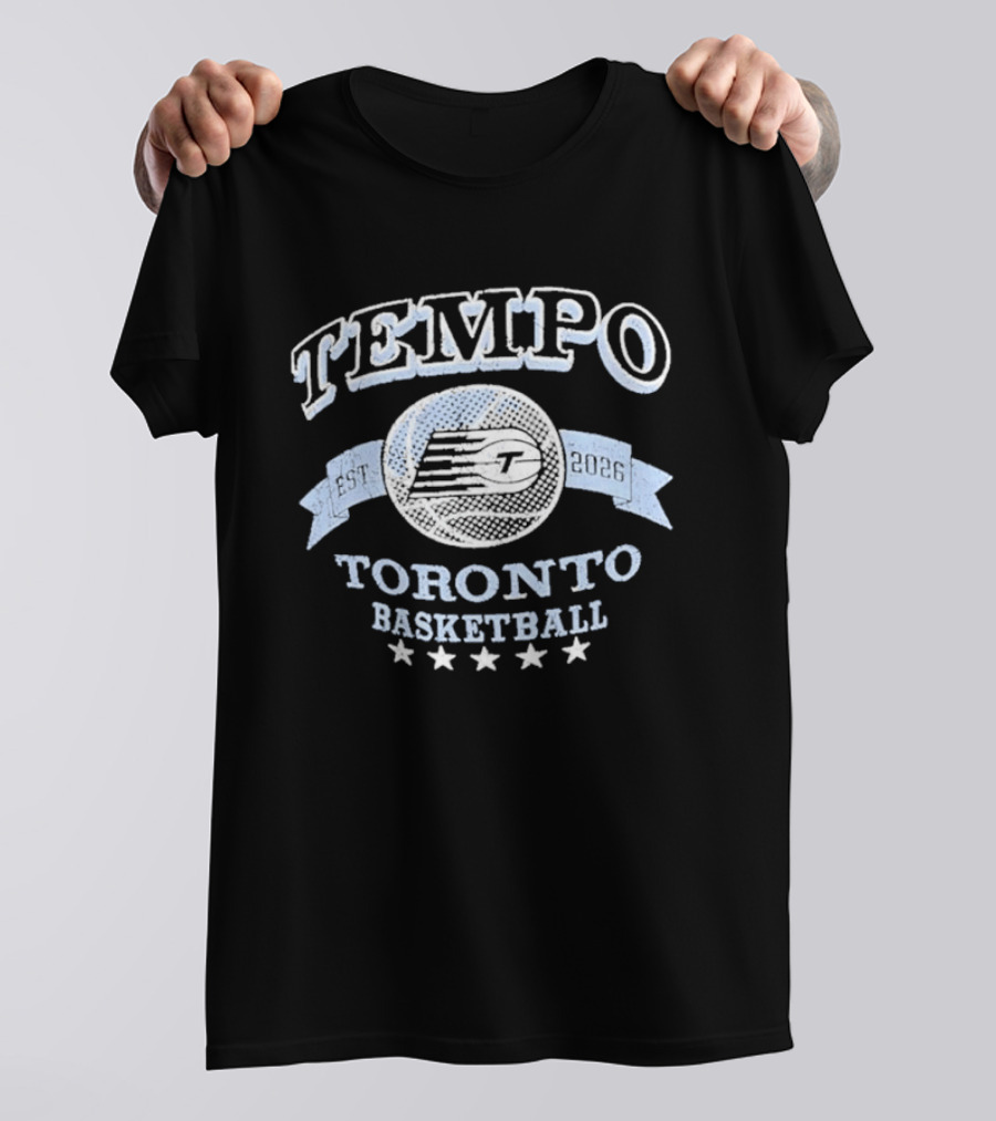 Tempo Toronto Basketball 2026 Est Stars T-Shirt