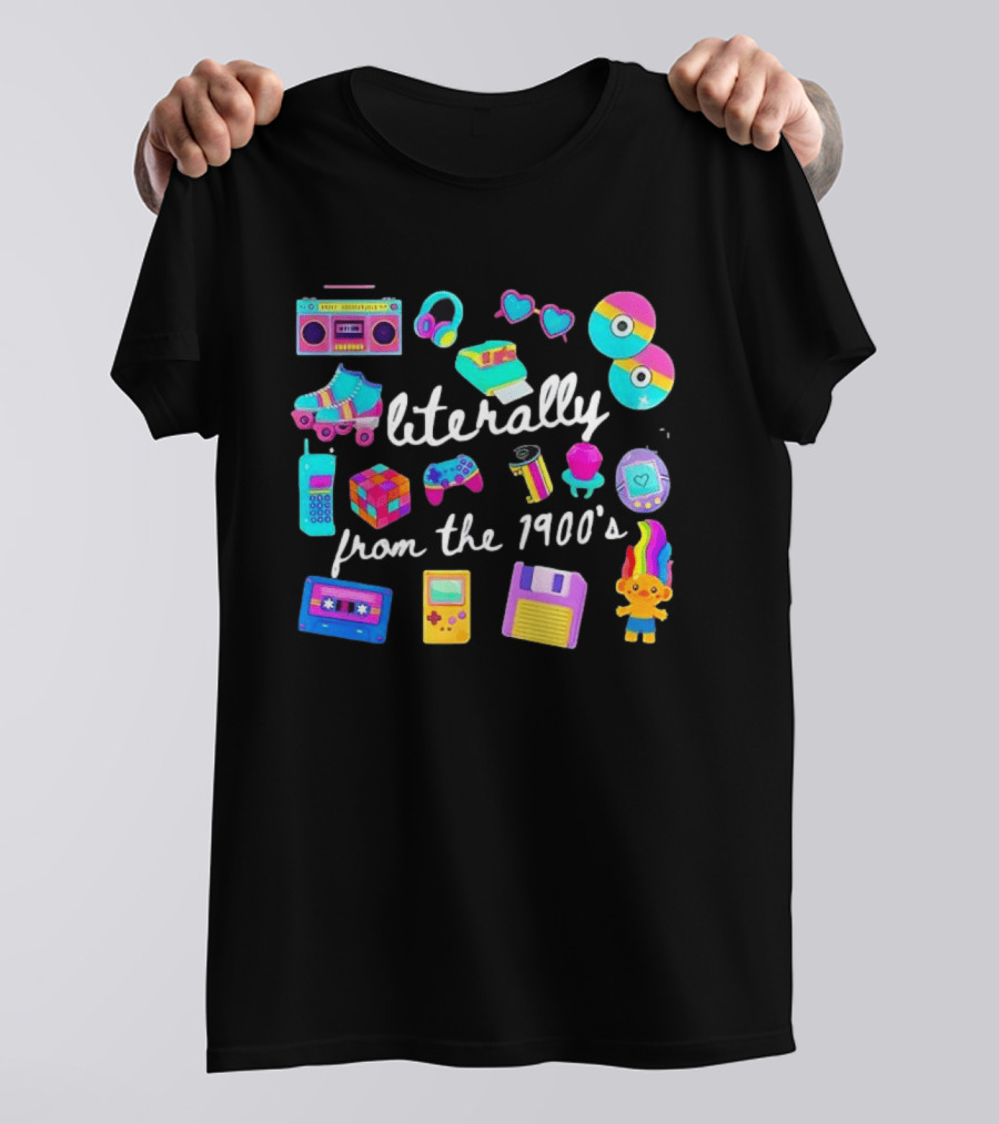 Literally From The 1900s Boombox Cassette Tape Gamer 80s 90s Nostalgia T-Shirt