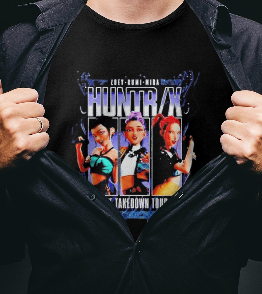 Zoey Rumi Mira Huntr X The Takedown Tour Kpop Demon Hunters Signatures T-Shirt
