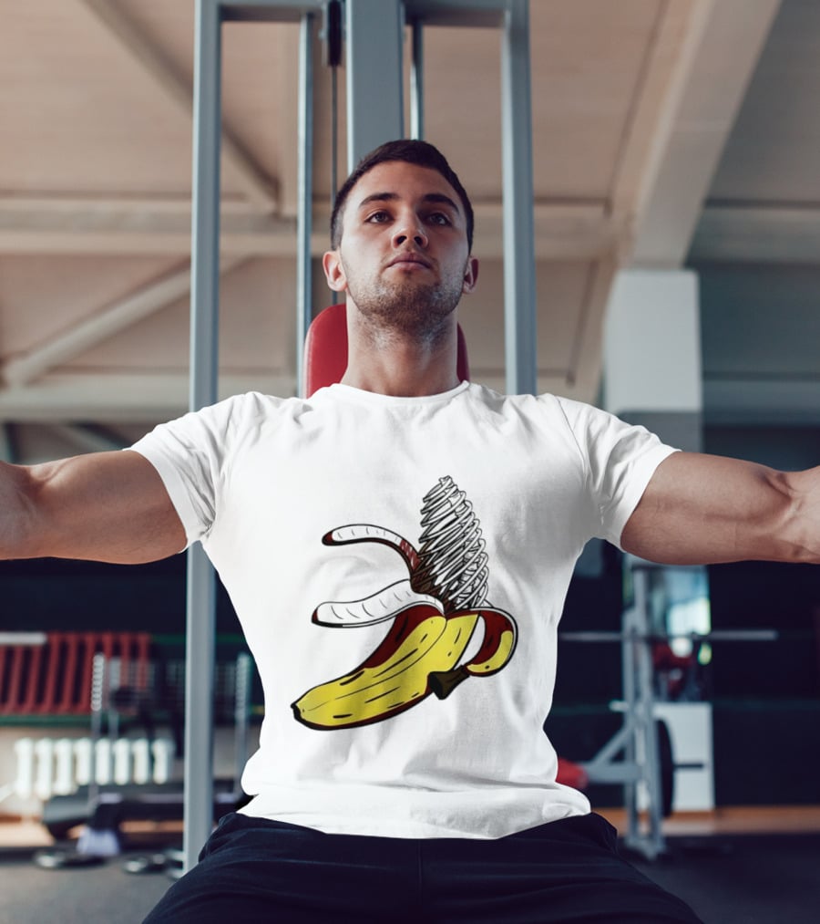Anatomical Banana Skeleton Surreal Peeled Fruit T-Shirt