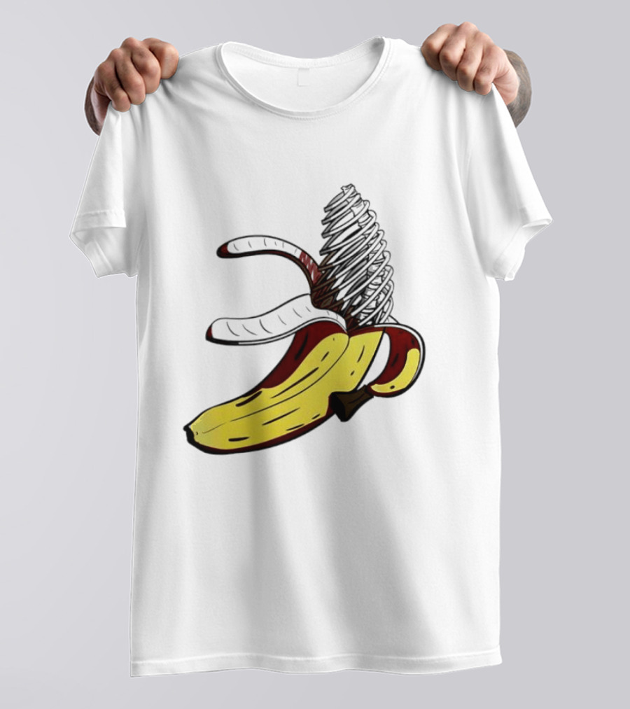 Anatomical Banana Skeleton Surreal Peeled Fruit T-Shirt