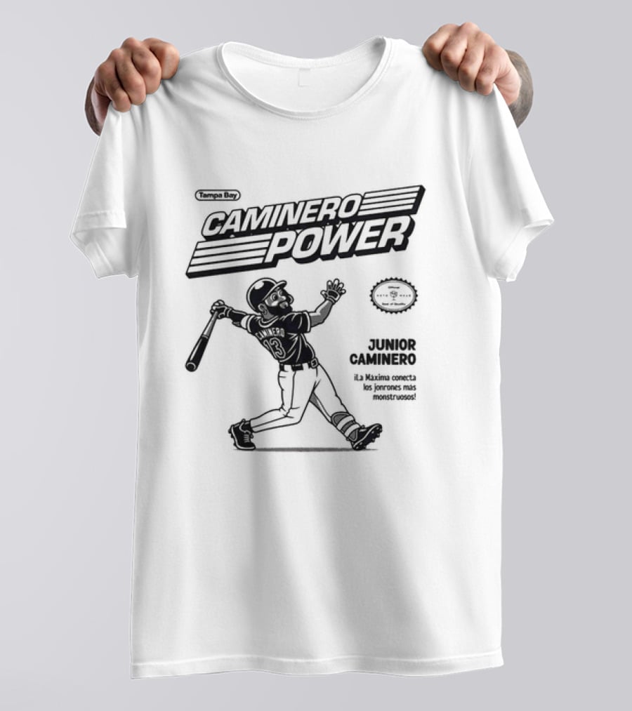 Junior Caminero Power Tampa Bay Rays Baseball Player T-Shirt
