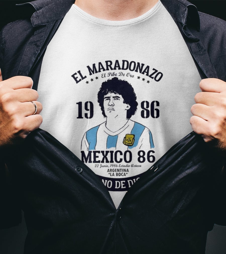 El Maradonazo El Pibe De Oro 1986 Argentina Mano De Dios Mexico 86 T-Shirt