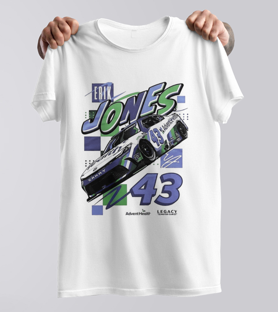Erik Jones 43 Legacy Motor Club Toyota Camry Racing Team NASCAR T-Shirt