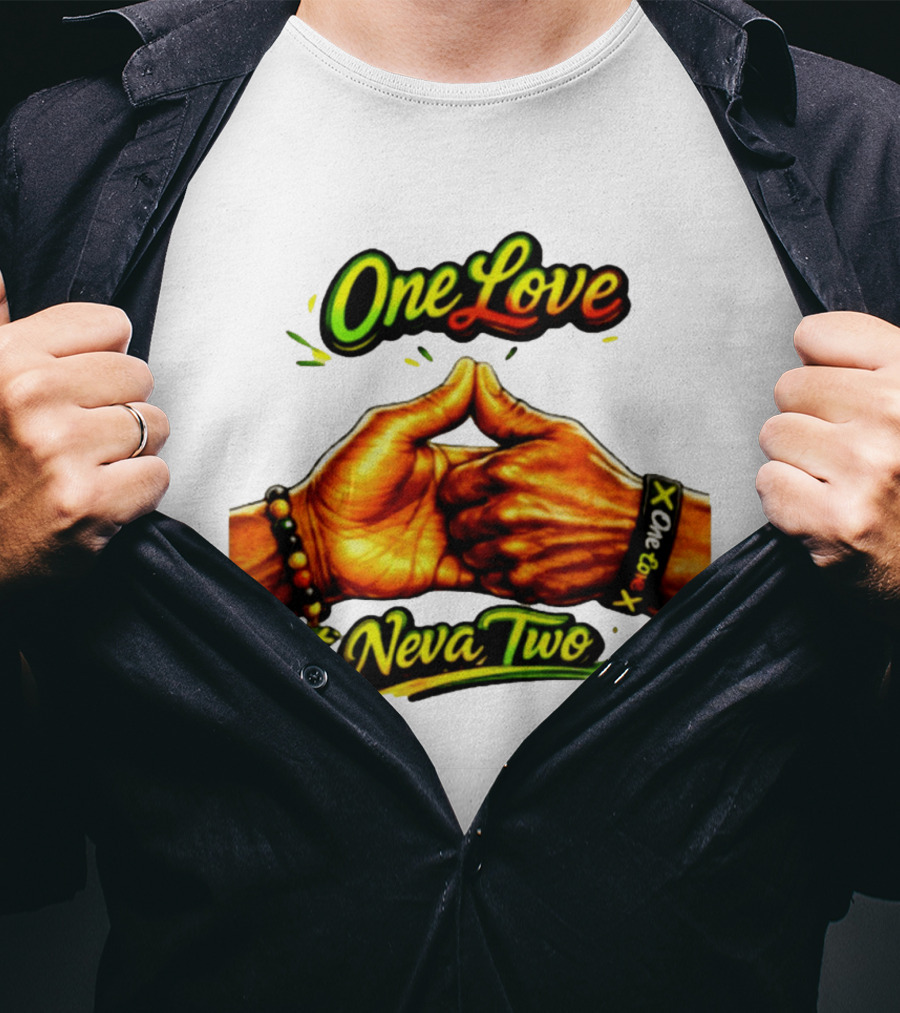 One Love Neva Two Jamaican Unity Gesture T-Shirt