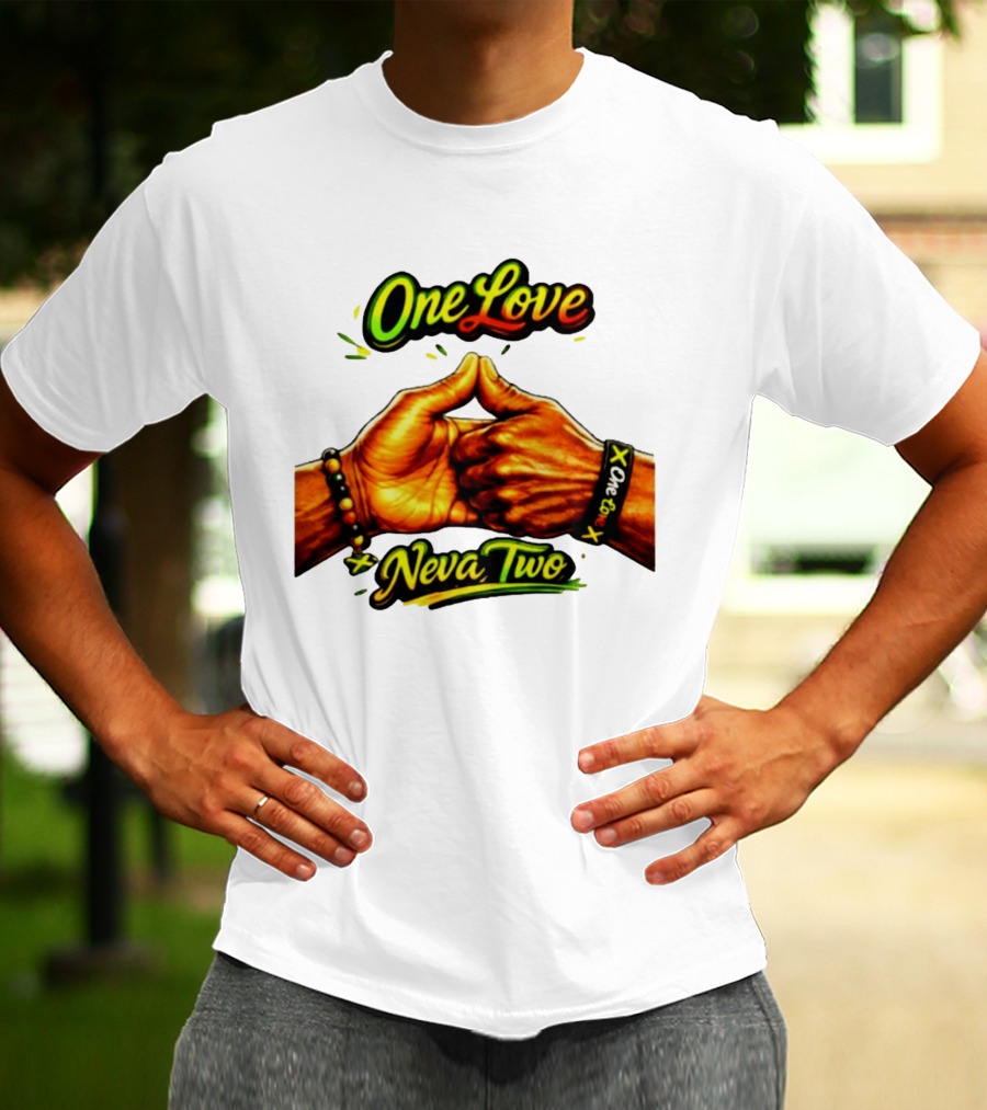 One Love Neva Two Jamaican Unity Gesture T-Shirt