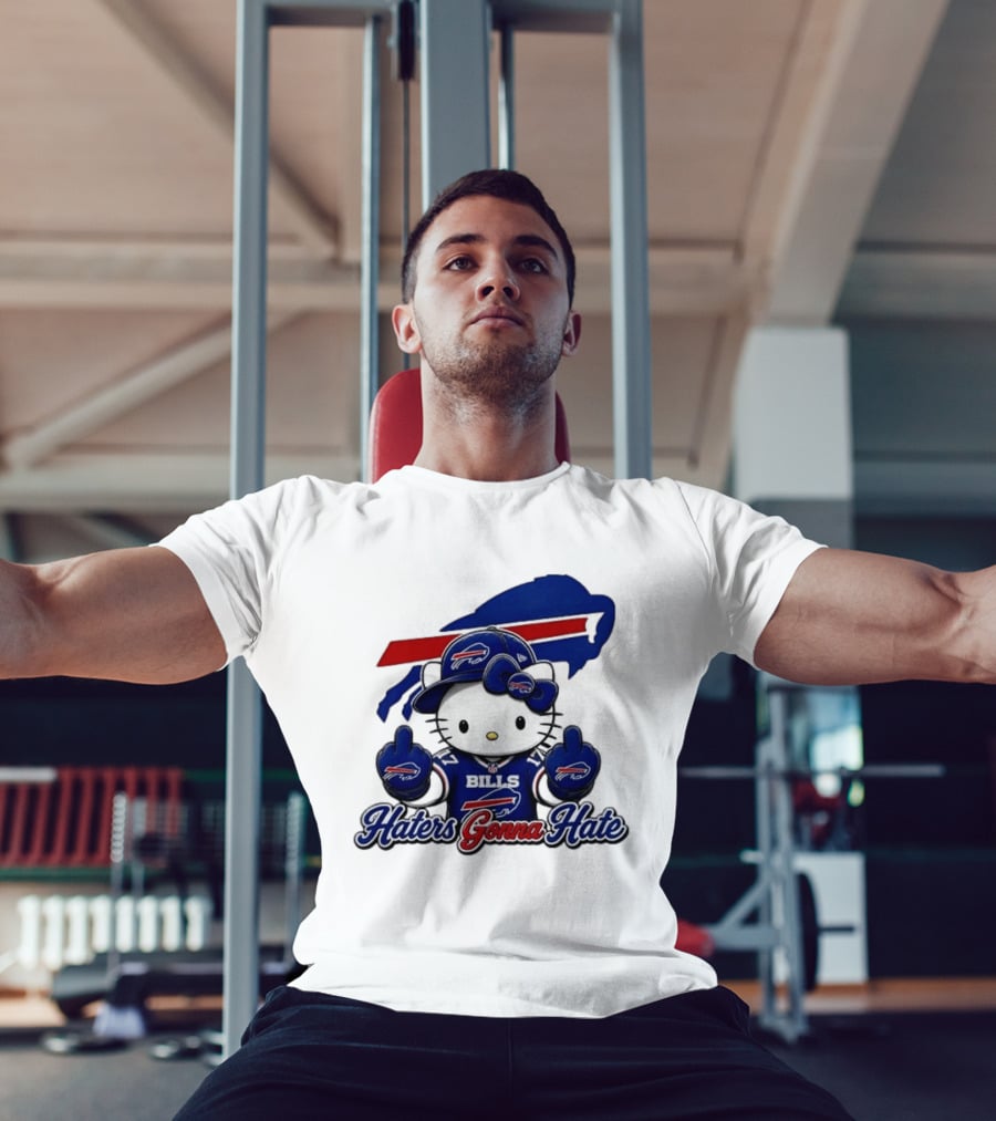 Hello Kitty Bills Haters Gonna Hate Middle Finger T-Shirt