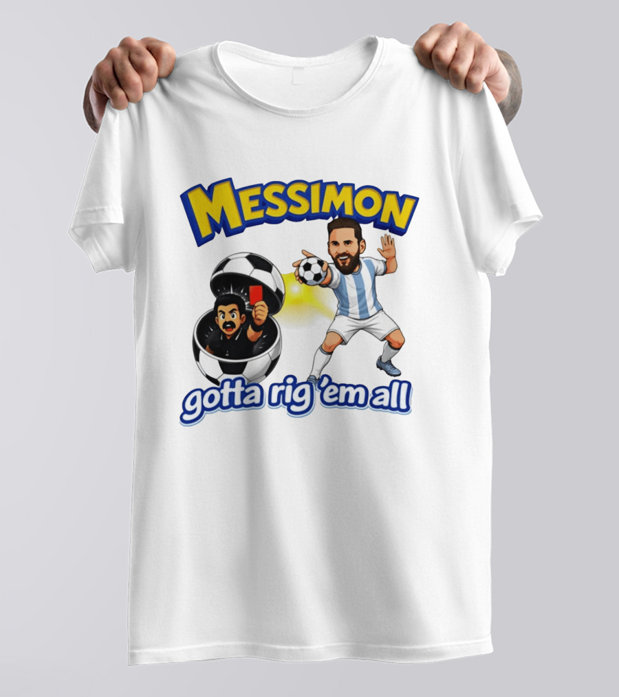 Messimon Soccer Fusion Gotta Rig 'em All Cartoon T-Shirt