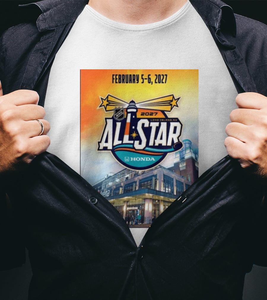 NHL All Star 2027 Honda February 5 6 UBS Arena Long Island NY T-Shirt