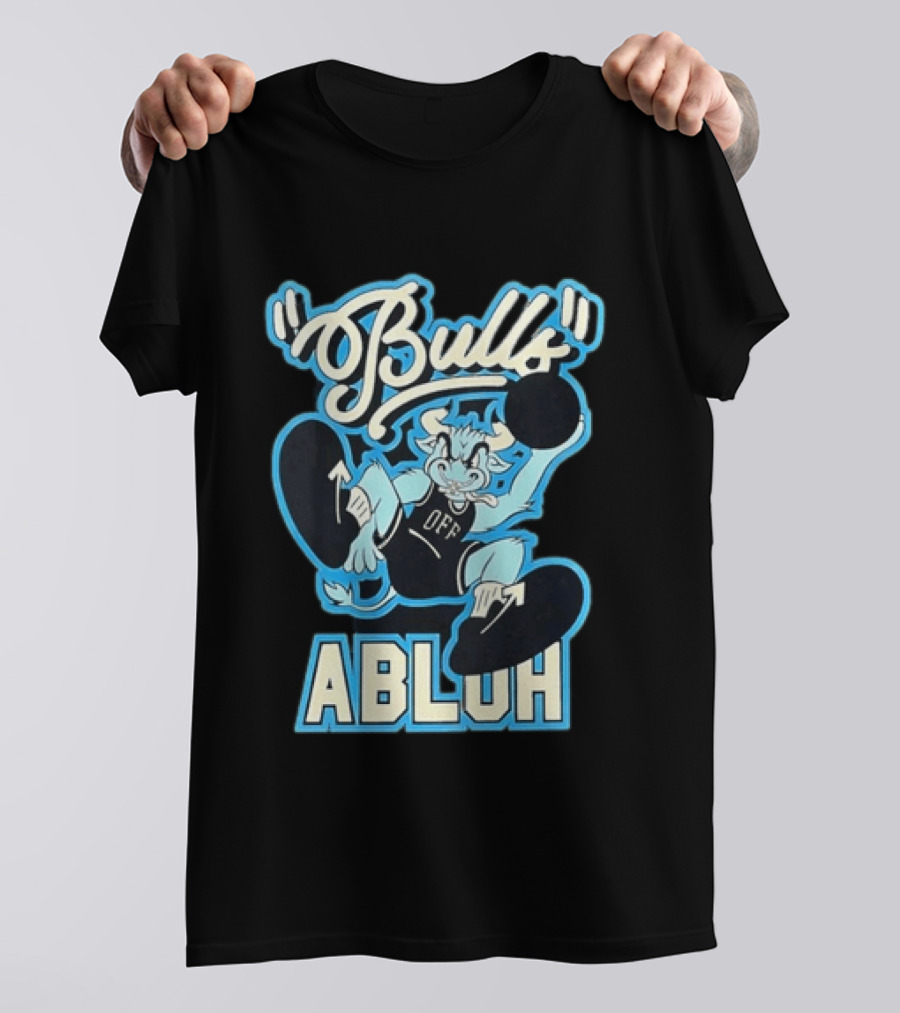 Off White Bulls Abloh Cartoon Basketball T-Shirt