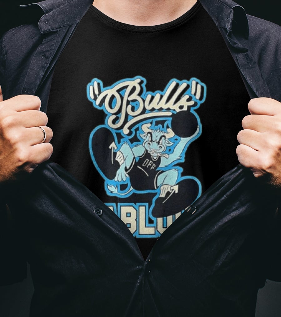 Off White Bulls Abloh Cartoon Basketball T-Shirt