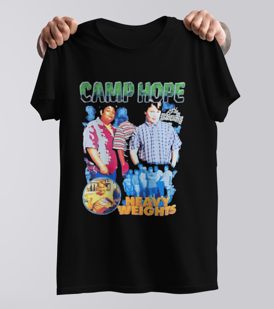 Camp Hope 90 Heavy Weights Featuring Characters From Cult T-Shirt