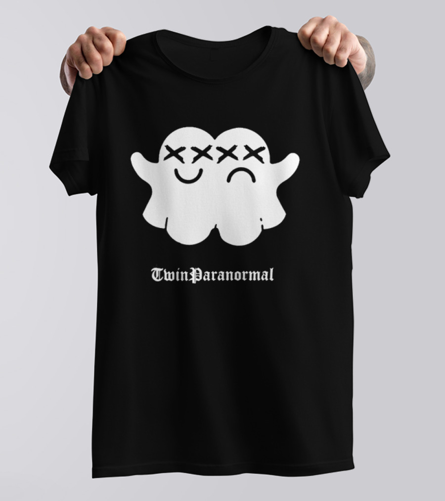 Twin Paranormal Ghost Duo Spooky Matching Spirits T-Shirt