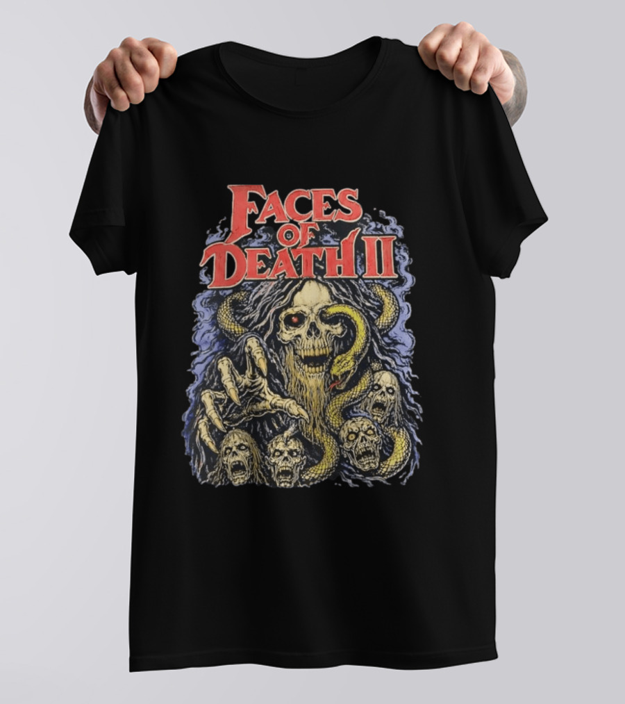 Faces Of Death II Skull Snakes And Claws T-Shirt