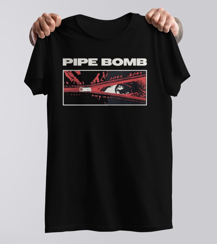 Pipe Bomb Zipper Eye Reveal Grunge Comic T-Shirt