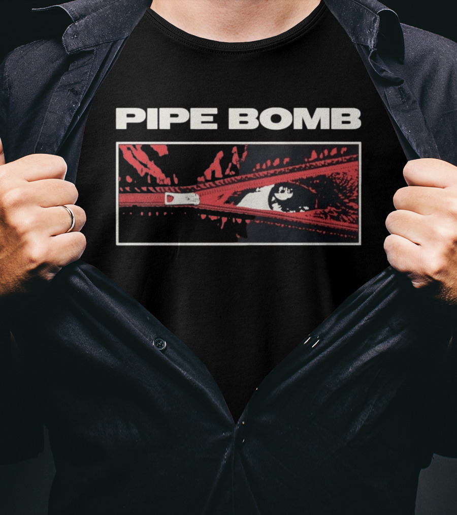 Pipe Bomb Zipper Eye Reveal Grunge Comic T-Shirt