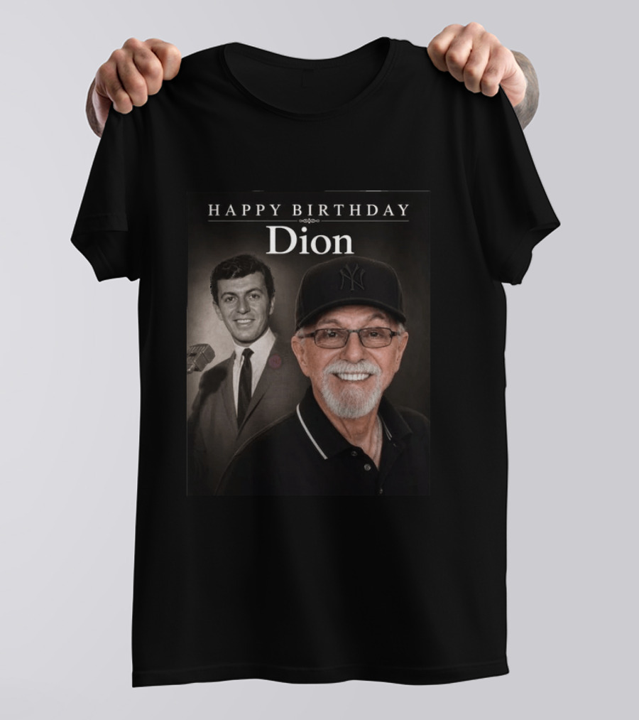 Happy Birthday Dion Iconic Celebration With Smiling T-Shirt