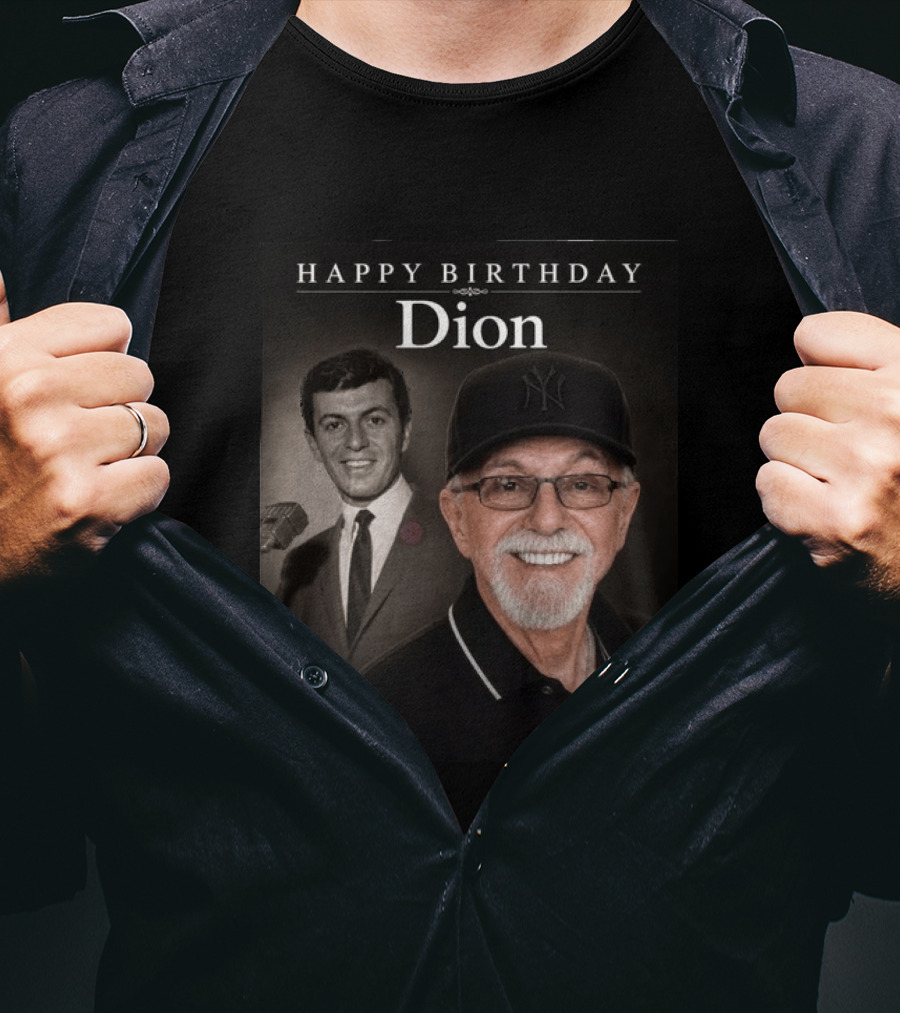Happy Birthday Dion Iconic Celebration With Smiling T-Shirt