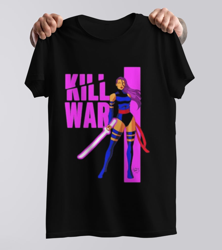 Psylocke Marvel Comics Kill War Pink T-Shirt
