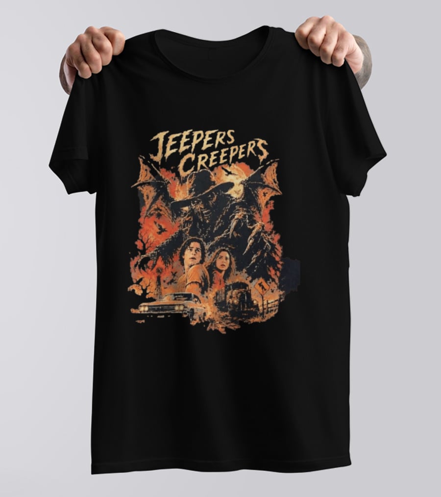 Jeepers Creepers Horror Creature And Victims Movie Scene T-Shirt