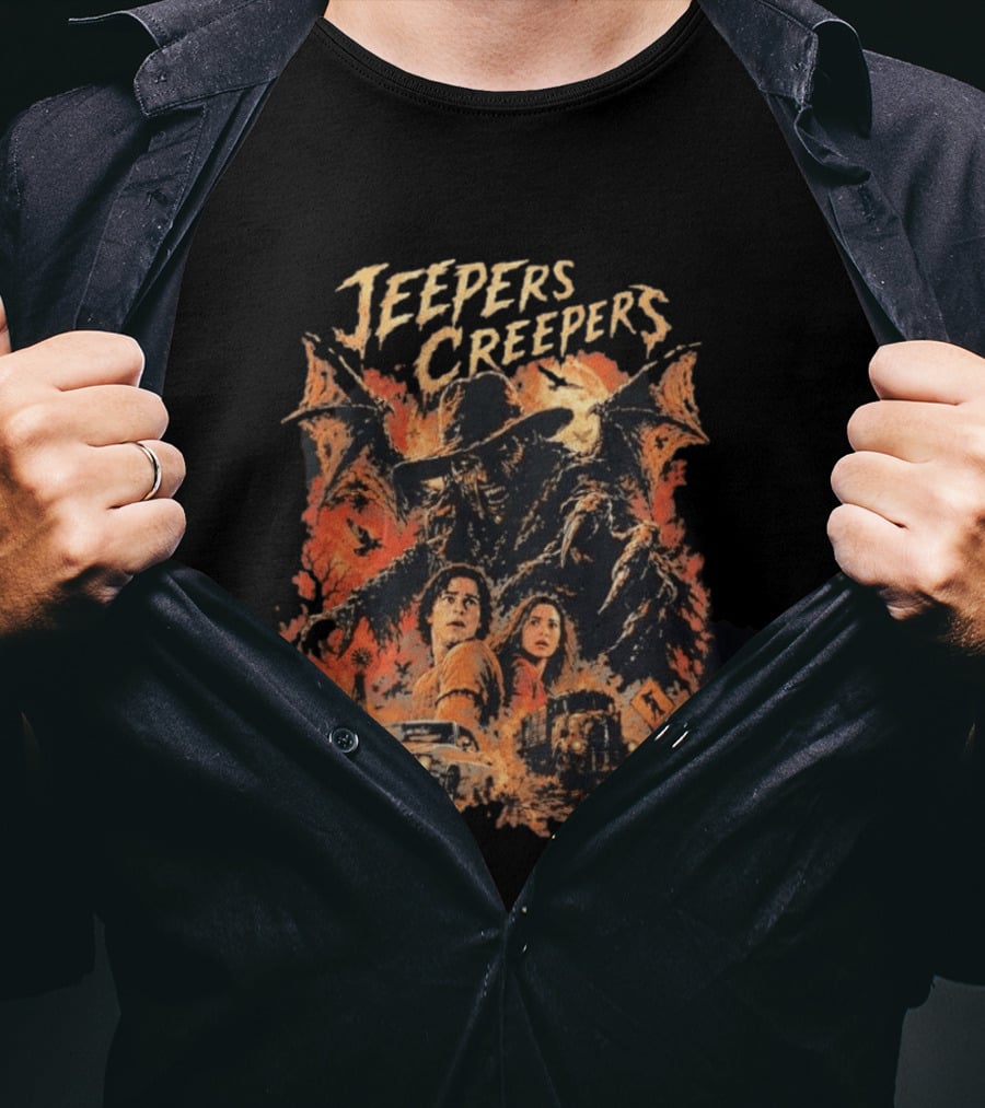 Jeepers Creepers Horror Creature And Victims Movie Scene T-Shirt