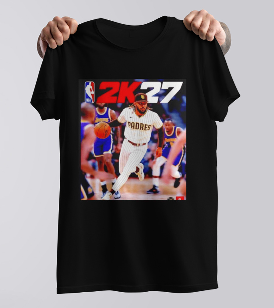 San Diego Padres NBA 2K27 Crossover Concept With Basketball Action T-Shirt