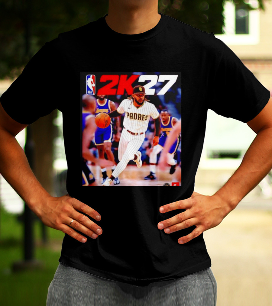 San Diego Padres NBA 2K27 Crossover Concept With Basketball Action T-Shirt