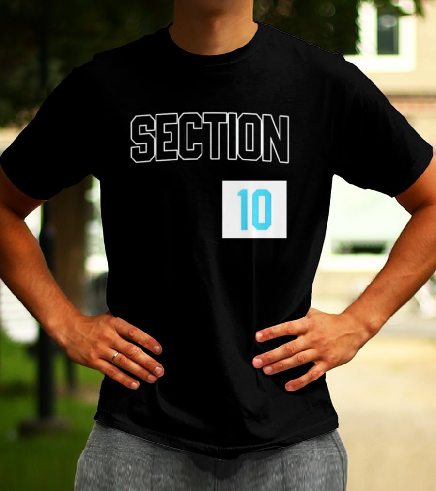 Section 10 Carolina Hurricanes Hockey Fan Gear T-Shirt