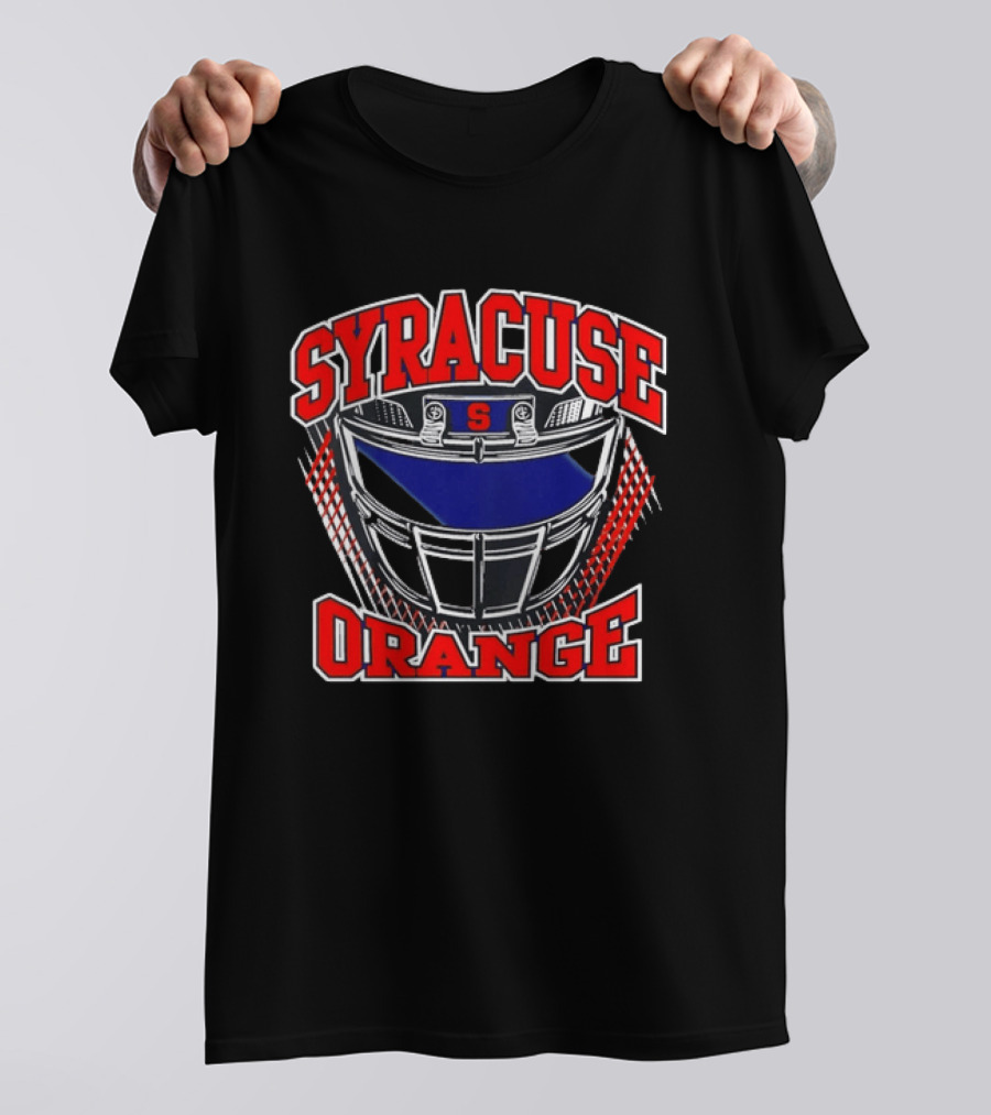 Syracuse Orange Football Helmet S Logo Gridiron T-Shirt