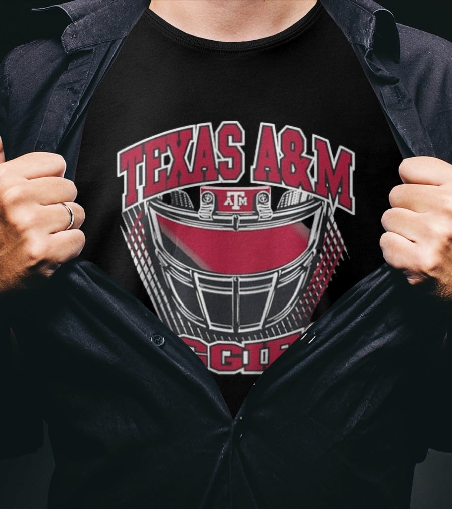 Texas A&M Aggies Football Helmet Varsity Spirit T-Shirt