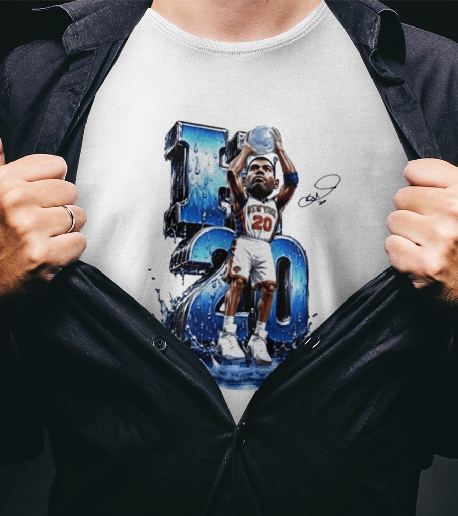Allan Houston H20 Knicks Number 20 Throwback T-Shirt