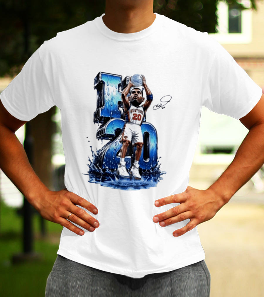 Allan Houston H20 Knicks Number 20 Throwback T-Shirt
