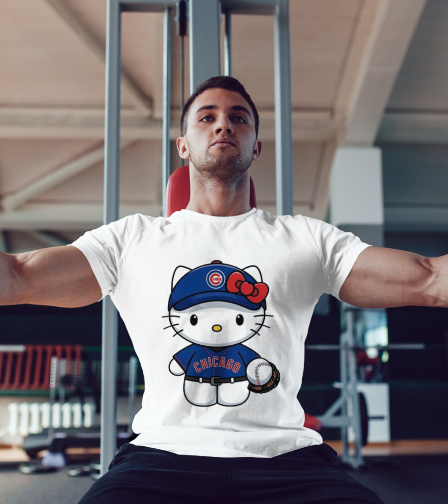 Hello Kitty Chicago Cubs Baseball MLB Collaboration T-Shirt