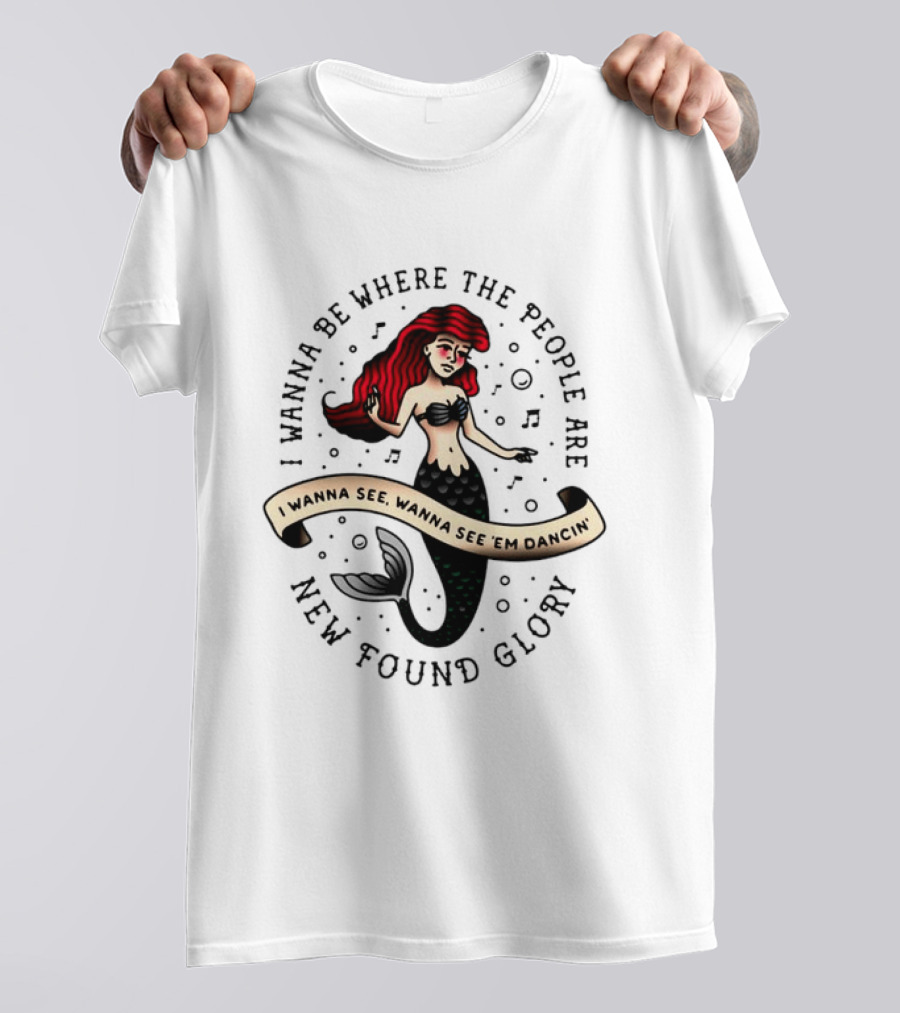 New Found Glory I Wanna Be Where The People Are Mermaid T-Shirt