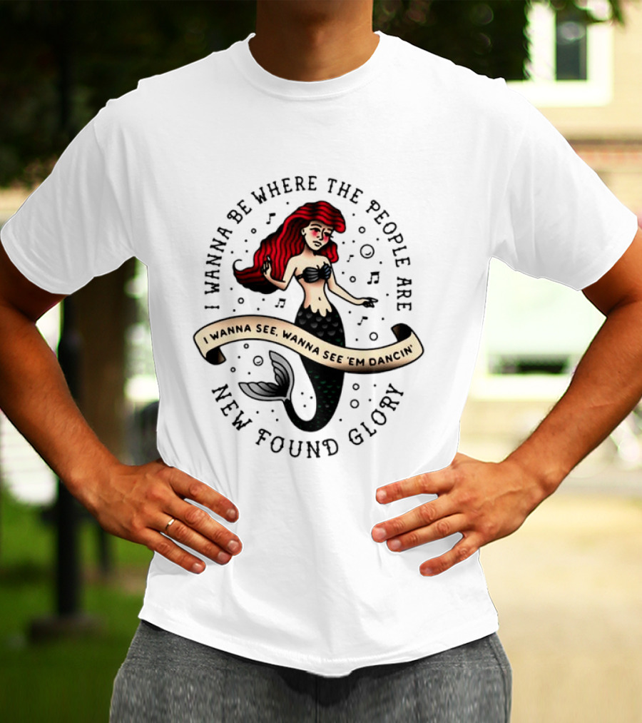 New Found Glory I Wanna Be Where The People Are Mermaid T-Shirt