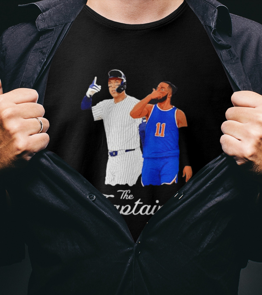 Aaron Judge New York Yankees Jalen Brunson New York Knicks The Captains T-Shirt