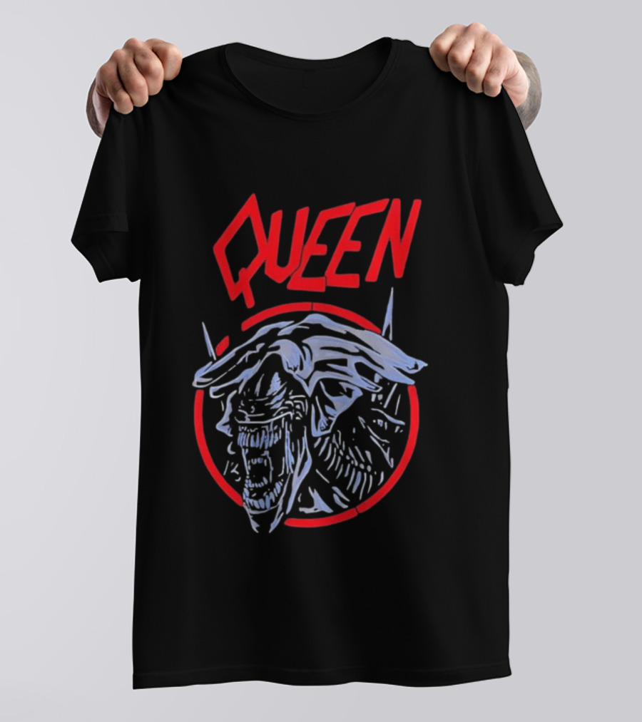 Queen Alien Xenomorph Facehugger Red T-Shirt