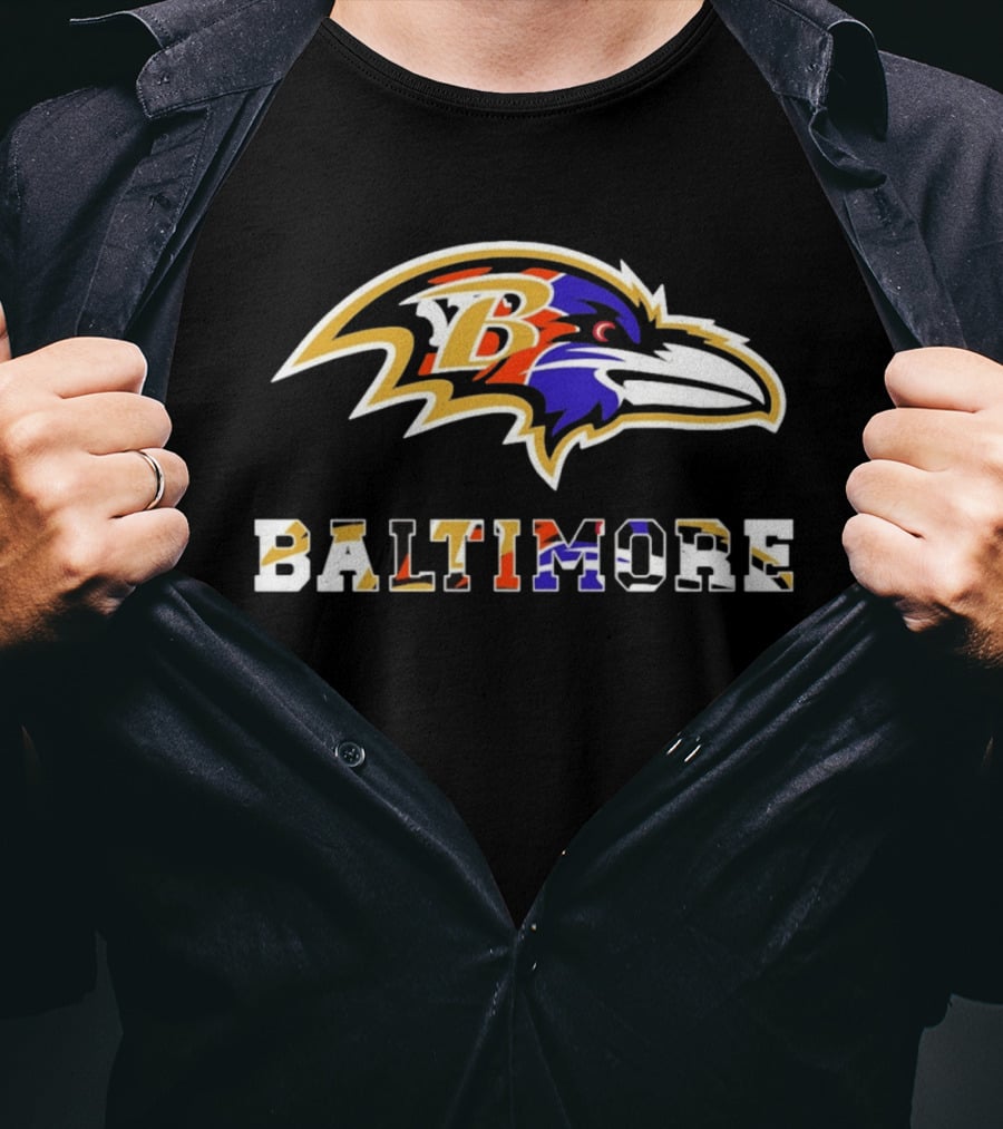 Baltimore Ravens Orioles Terrapins Sports Fusion T-Shirt