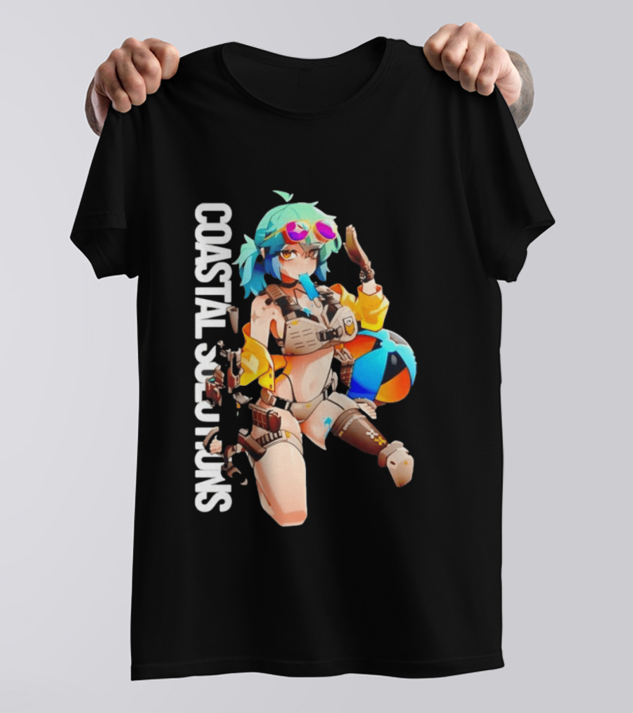 Coastal Solutions Anime Girl Popsicle Tactical Beach Vibes T-Shirt