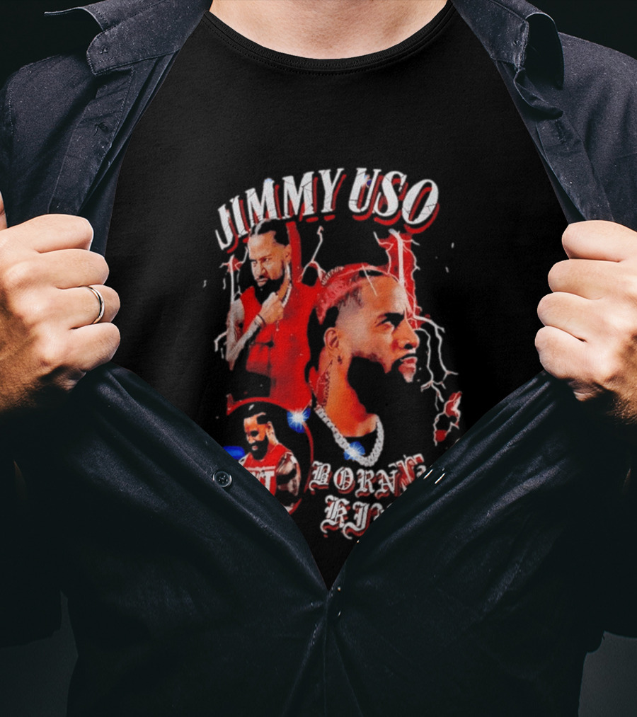 Jimmy Uso Born A King WWE Red Lightning T-Shirt