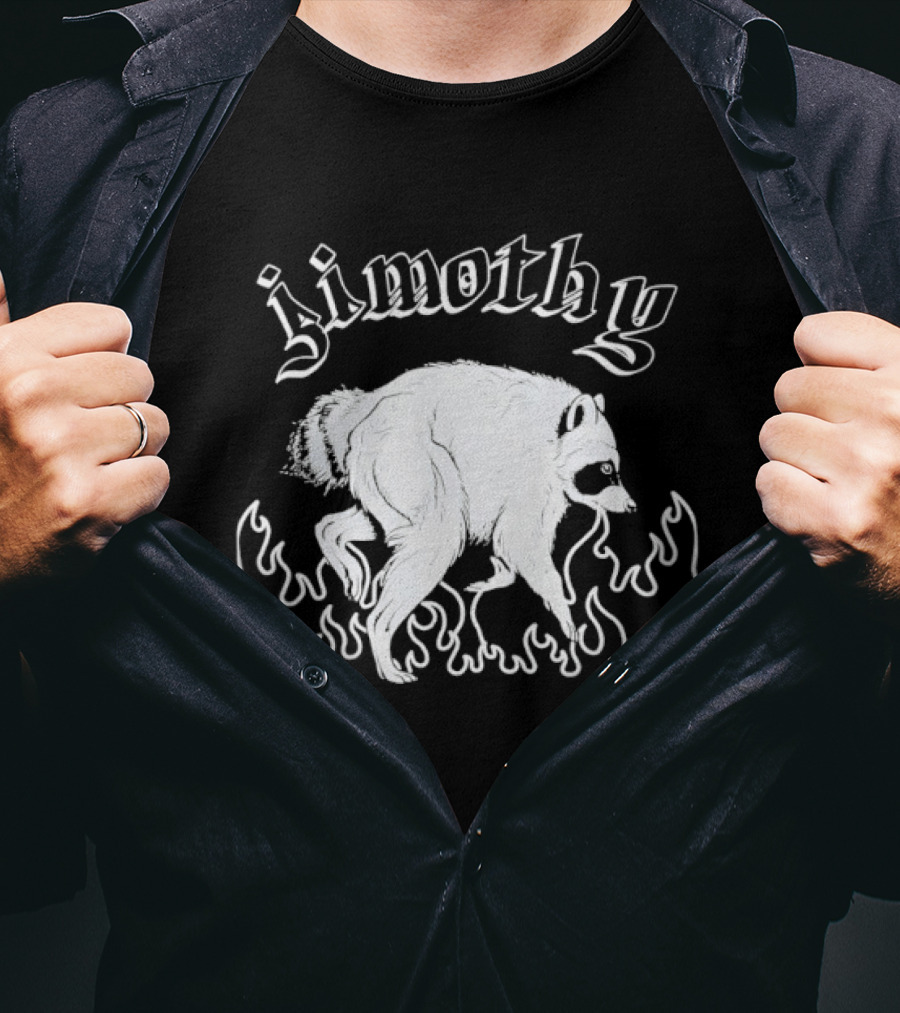 Jimothy Raccoon Flame Illustration Halloween 2026 T-Shirt
