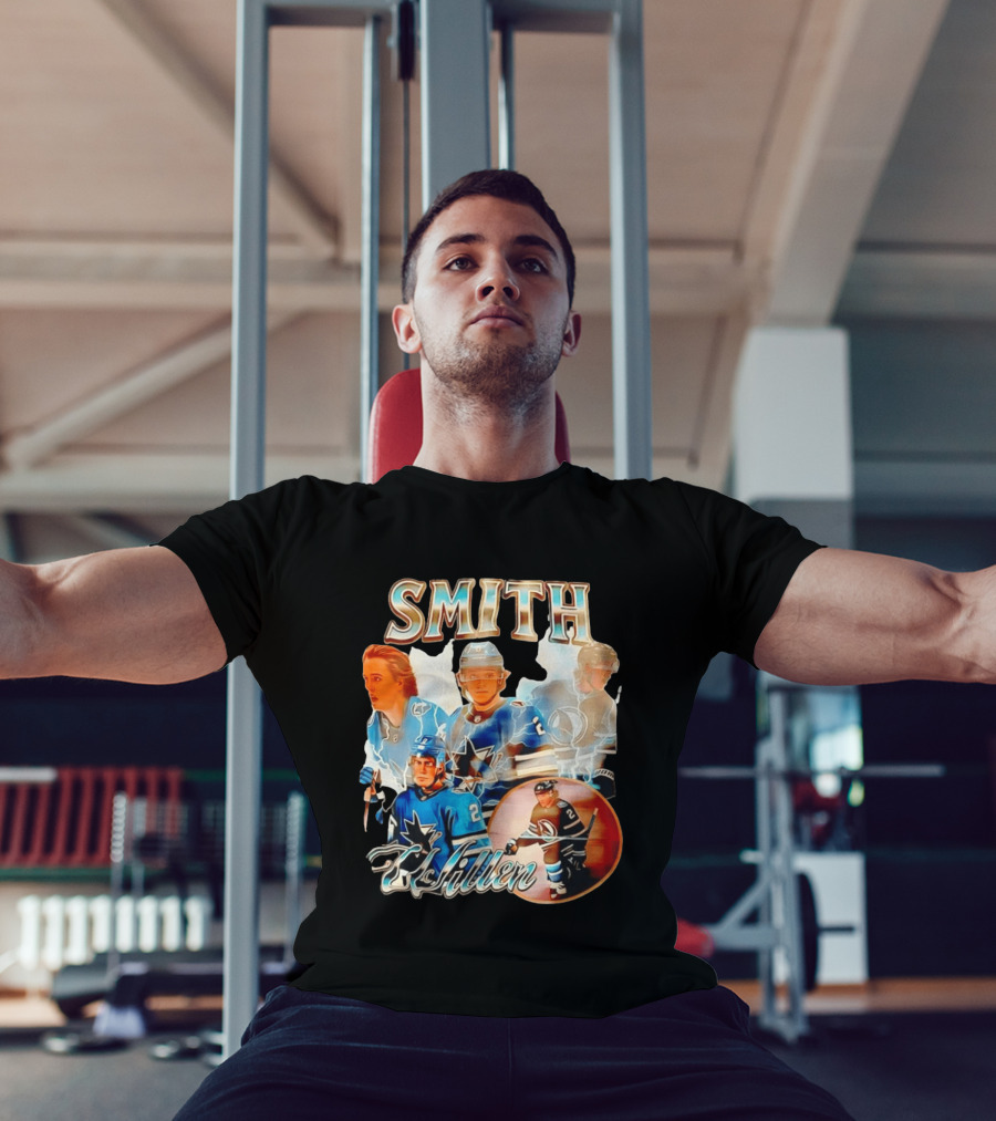San Jose Sharks Smith McIllen Hockey Players Collage T-Shirt