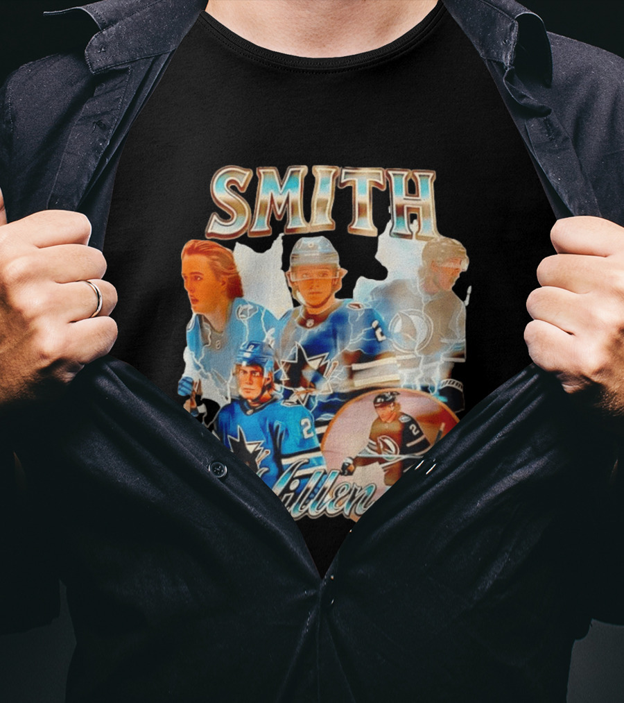 San Jose Sharks Smith McIllen Hockey Players Collage T-Shirt