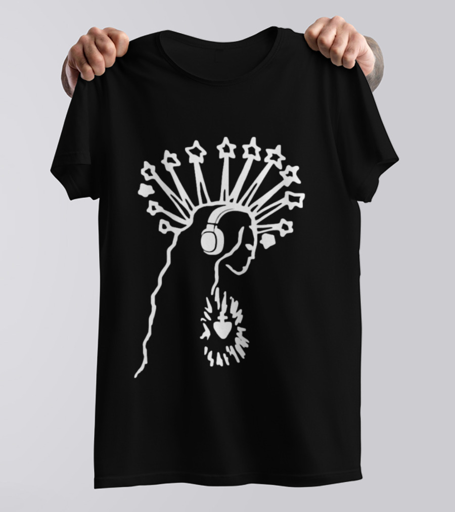 Erin Lecount Am I Hard To Love Starry Headphones And Heartburst T-Shirt