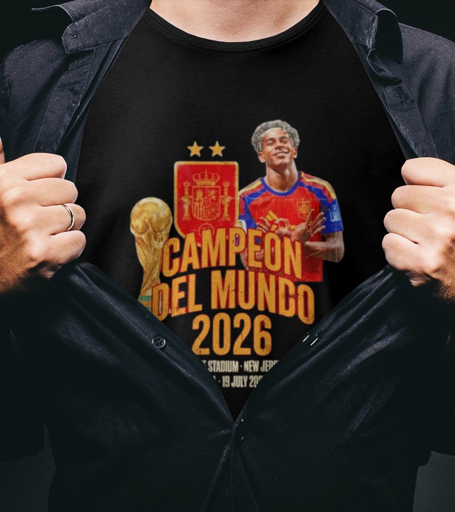 Spain Campeon Del Mundo 2026 Metlife Stadium New Jersey Final 19 Jul 2026 T-Shirt